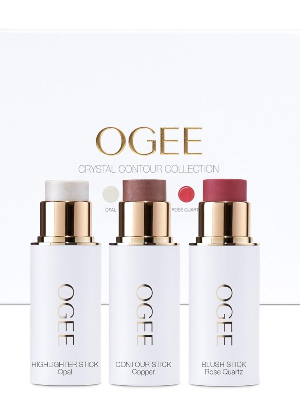 Ogee Face Stick Crystal Collection Trio - Contour Stick Makeup Collection  NWT